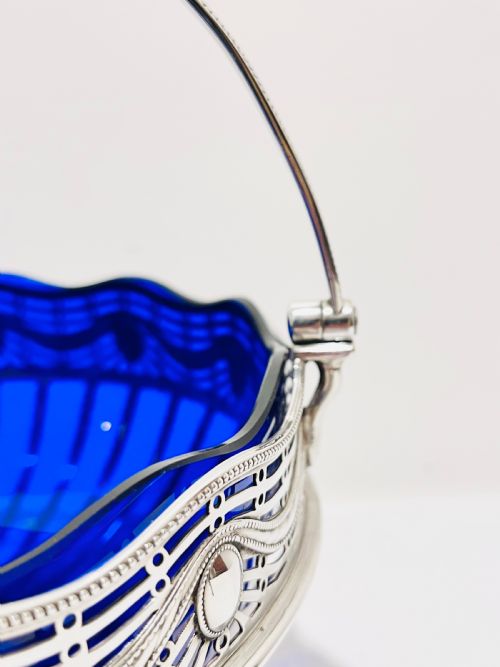 LARGE ANTIQUE SILVER PLATED WMF C1890 FRUIT BASKET - ADDITIONAL PHOTO 5