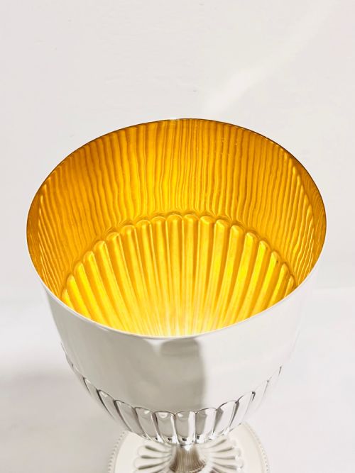 ANTIQUE SILVER PLATED GOBLET BY ATKIN BROTHERS C1900 - ADDITIONAL PHOTO 1