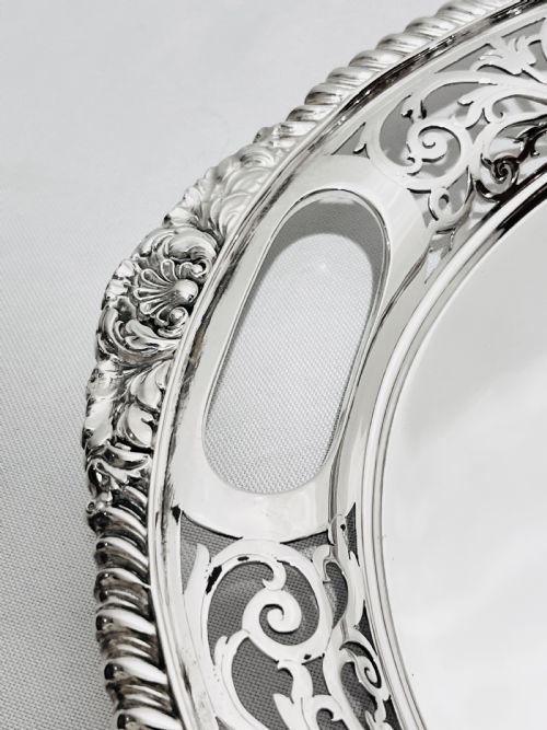 ANTIQUE SILVER PLATED TRAY BY J H POTTER C1890 - ADDITIONAL PHOTO 4