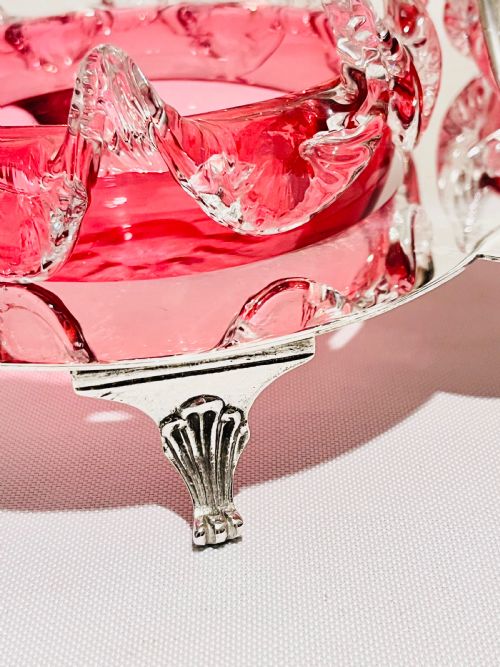 ANTIQUE SILVER PLATED DOUBLE JAM DISH C1880 BY JAMES DIXON SONS - ADDITIONAL PHOTO 1