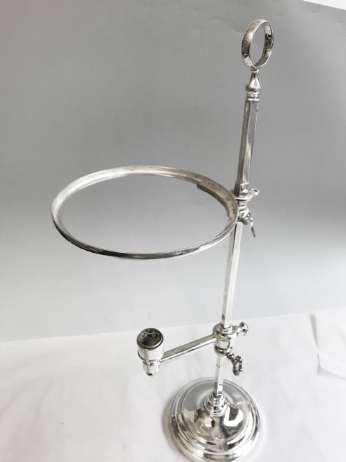 ANTIQUE SILVER PLATED STUDENT LAMP C1900 - ADDITIONAL PHOTO 4