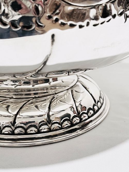 VERY LARGE SILVER PLATED PUNCH BOWL C1940 - ADDITIONAL PHOTO 3