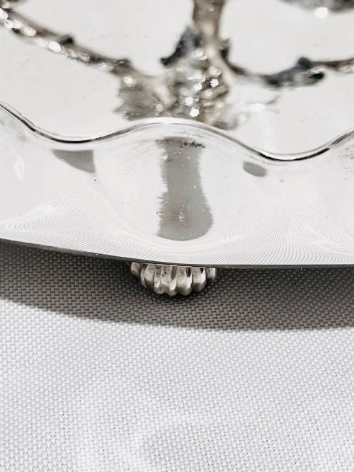 ANTIQUE SILVER PLATED GRAPES STAND BY MAPPIN WEBB C1880 - ADDITIONAL PHOTO 3