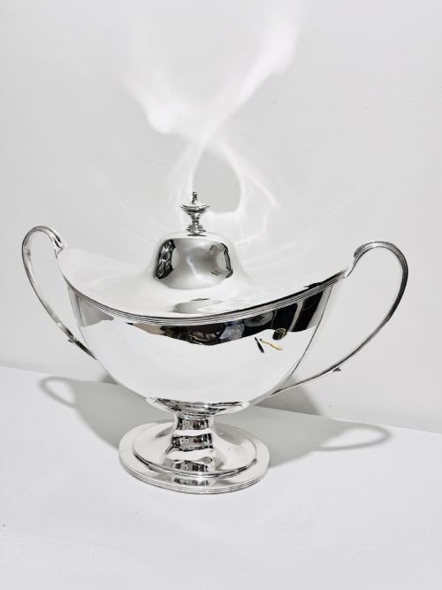 antique silver plated soup tureen by william hutton sons c1880 - CATEGORY: ANTIQUE SILVER - DATED 1880