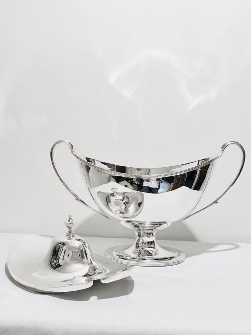 ANTIQUE SILVER PLATED SOUP TUREEN BY WILLIAM HUTTON SONS C1880 - ADDITIONAL PHOTO 1