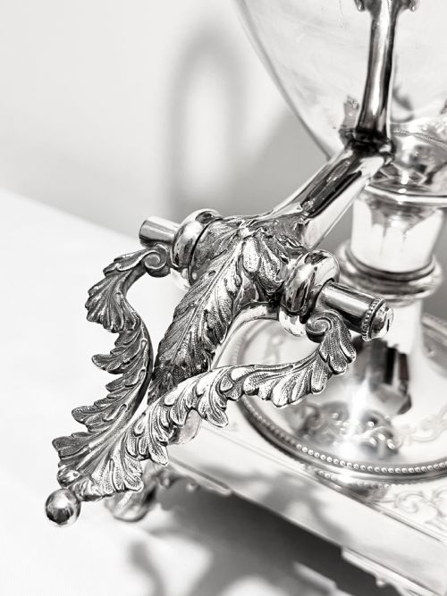 ANTIQUE SILVER PLATED SAMOVAR OR TEA URN BY JOHN ROUND SONS C1880 - ADDITIONAL PHOTO 5