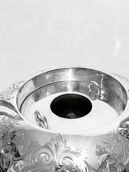 ANTIQUE SILVER PLATED SAMOVAR OR TEA URN BY JOHN ROUND SONS C1880 - ADDITIONAL PHOTO 6