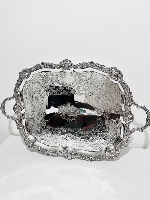 old sheffield silver plate tray c1830 - CATEGORY: ANTIQUE SILVER - DATED 1800