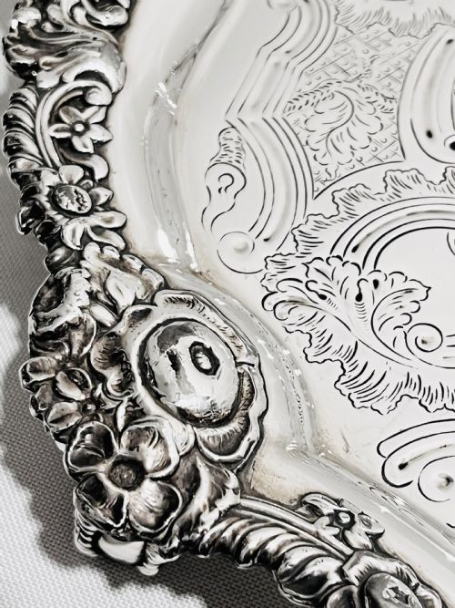 OLD SHEFFIELD SILVER PLATE TRAY C1830 - ADDITIONAL PHOTO 5