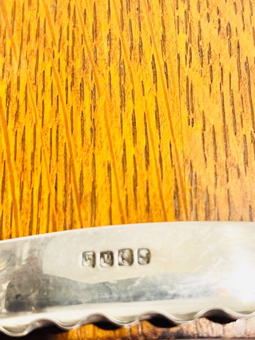 ANTIQUE SILVER PLATED AND OAK SALAD BOWL C1880 - ADDITIONAL PHOTO 4