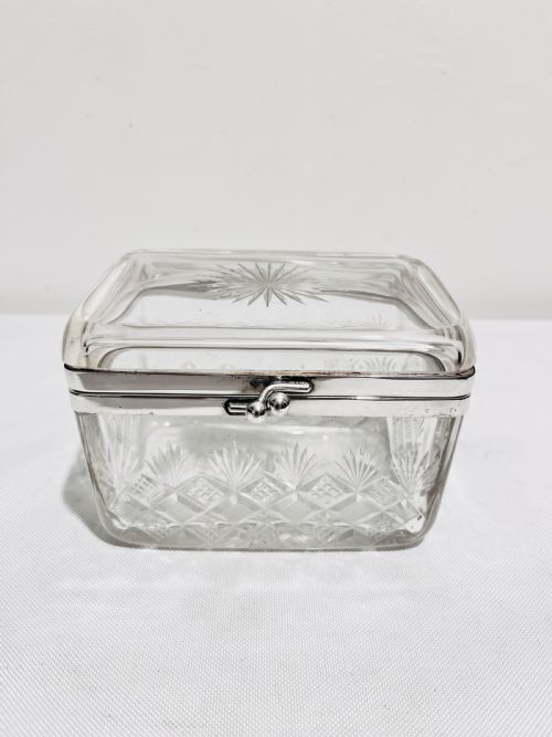 HANDSOME GLASS SILVER PLATED BOX BY WMF C1900 - ADDITIONAL PHOTO 1