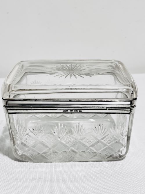 HANDSOME GLASS SILVER PLATED BOX BY WMF C1900 - ADDITIONAL PHOTO 3