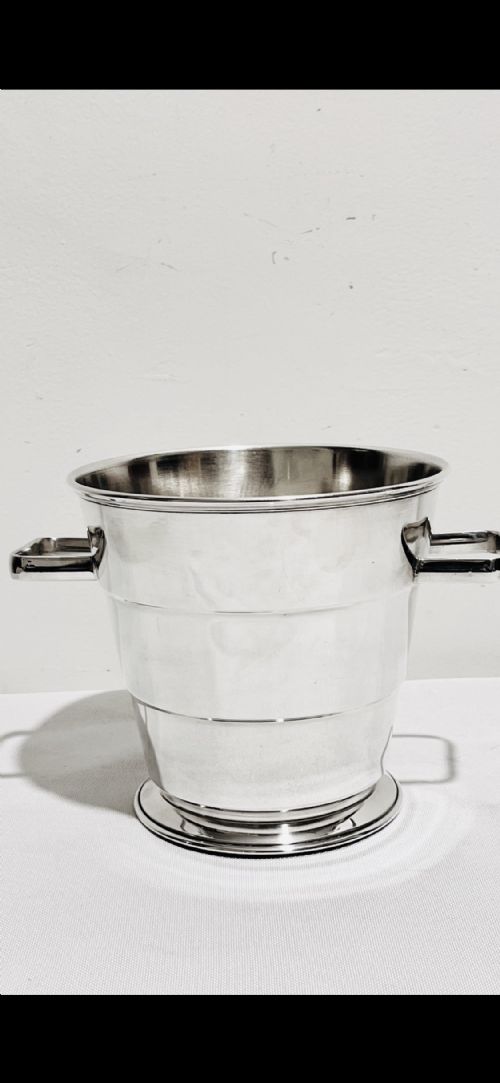 art deco design vintage silver plated ice pail c1940 - CATEGORY: ANTIQUE SILVER - DATED 1940