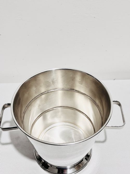 ART DECO DESIGN VINTAGE SILVER PLATED ICE PAIL C1940 - ADDITIONAL PHOTO 1