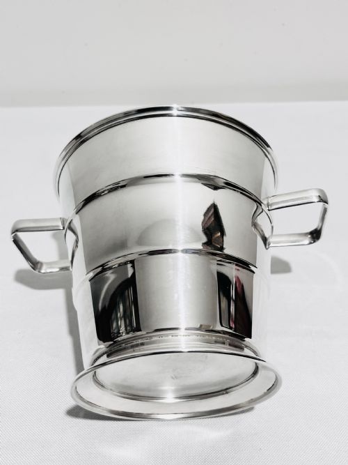 ART DECO DESIGN VINTAGE SILVER PLATED ICE PAIL C1940 - ADDITIONAL PHOTO 3