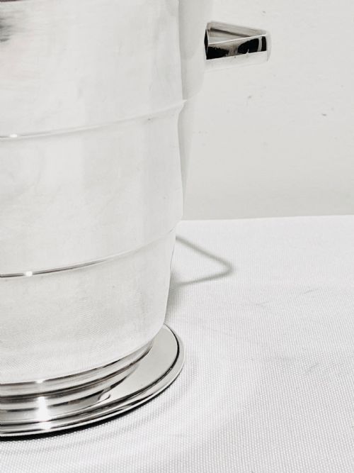 ART DECO DESIGN VINTAGE SILVER PLATED ICE PAIL C1940 - ADDITIONAL PHOTO 4