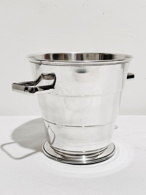 ART DECO DESIGN VINTAGE SILVER PLATED ICE PAIL C1940 - ADDITIONAL PHOTO 5