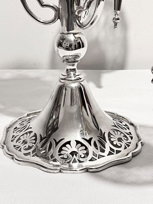 ANTIQUE SILVER PLATED EPERGNE C1910 BY GEORGE WISH OF SHEFFIELD - ADDITIONAL PHOTO 3