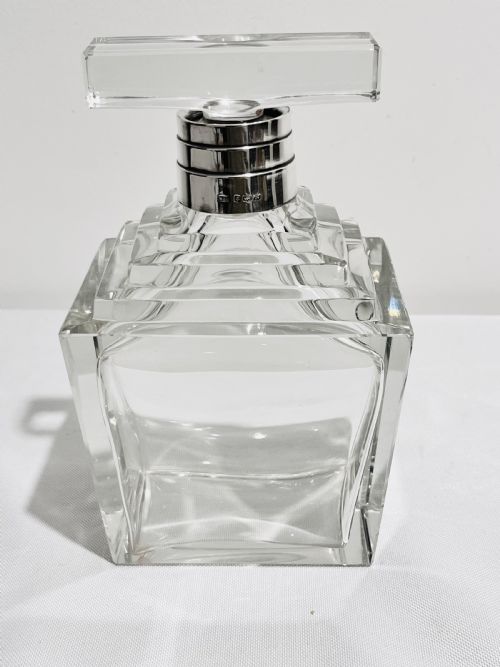 art deco decanter silver hallmarked birmingham 1937 - CATEGORY: ANTIQUE SILVER - DATED 1930