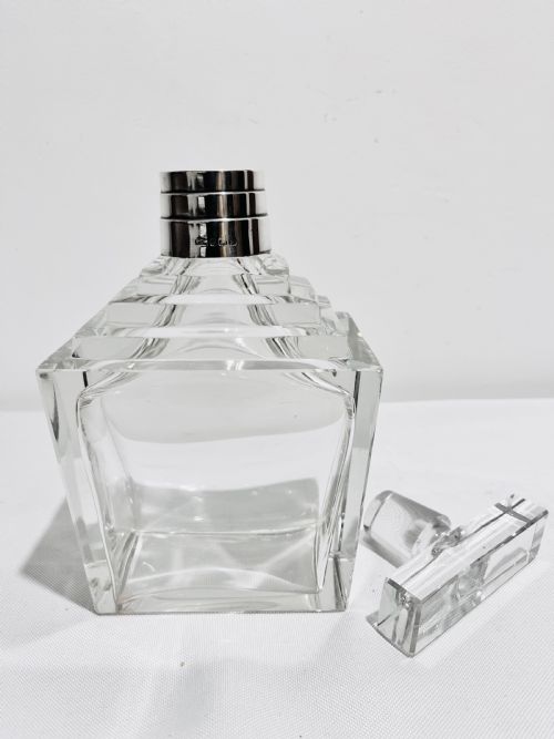 ART DECO DECANTER SILVER HALLMARKED BIRMINGHAM 1937 - ADDITIONAL PHOTO 1