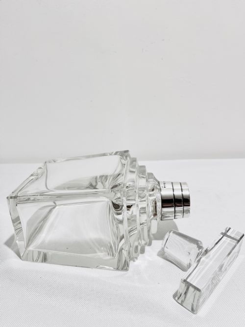 ART DECO DECANTER SILVER HALLMARKED BIRMINGHAM 1937 - ADDITIONAL PHOTO 2