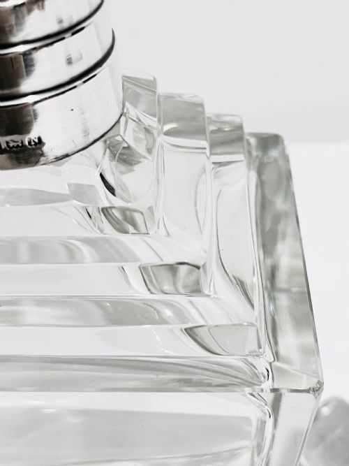 ART DECO DECANTER SILVER HALLMARKED BIRMINGHAM 1937 - ADDITIONAL PHOTO 4