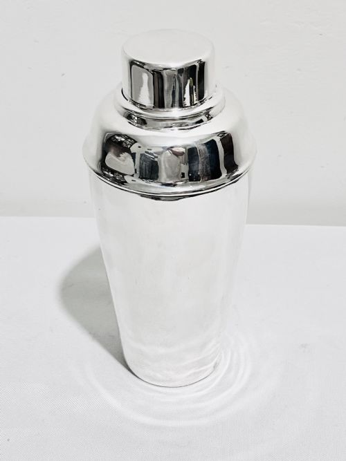 art deco silver plated cocktail shaker with lemon squeezer c1930 - CATEGORY: ANTIQUE SILVER - DATED 1930