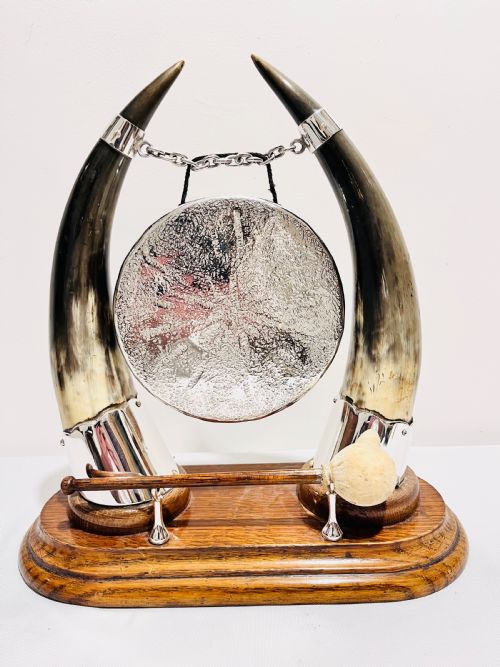 antique silver plated dinner gong c1880 - CATEGORY: ANTIQUE MISCELLANEOUS - DATED 1880