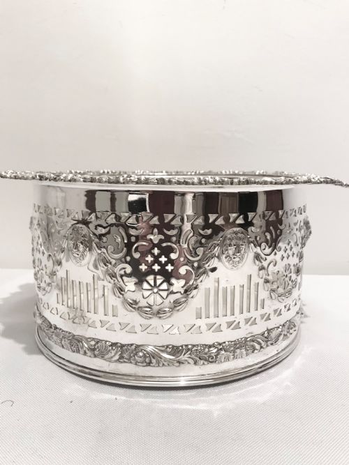 large antique silver plated multiple bottle holder or planter c1880 - CATEGORY: ANTIQUE SILVER - DATED 1880