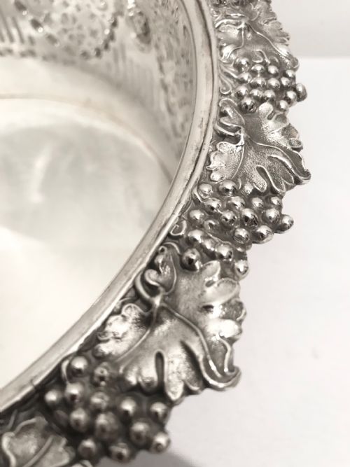 LARGE ANTIQUE SILVER PLATED MULTIPLE BOTTLE HOLDER OR PLANTER C1880 - ADDITIONAL PHOTO 5
