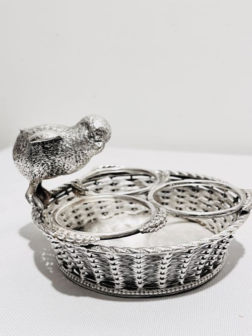 NOVELTY SILVER PLATED CRUET BY MAPPIN WEBB C1880 - ADDITIONAL PHOTO 3