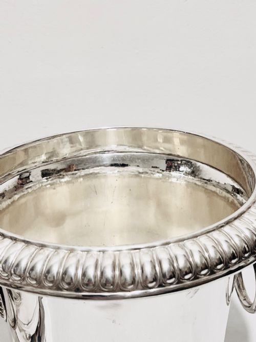 PAIR ANTIQUE SILVER PLATED WINE COOLERS C1880 - ADDITIONAL PHOTO 2