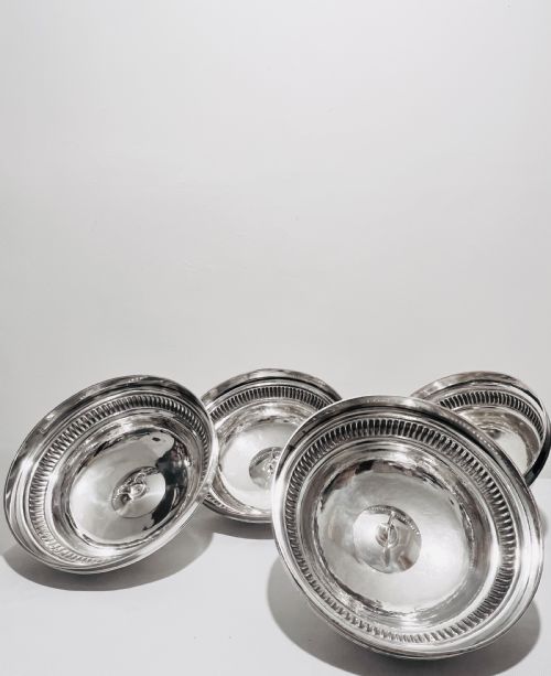 OLD SHEFFIELD SILVER PLATE SET OF 4 CLOCHES C1830 - ADDITIONAL PHOTO 5