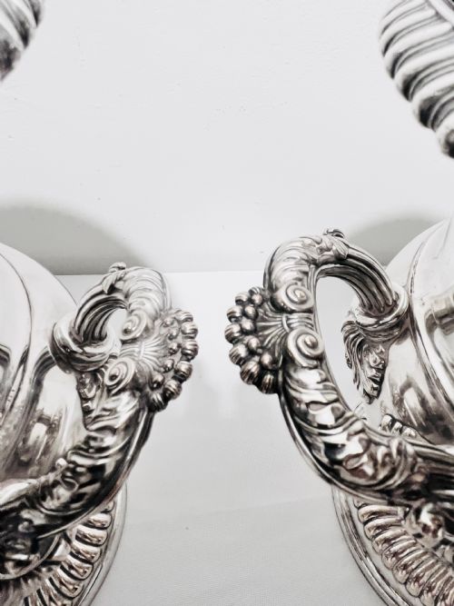 PAIR OLD SHEFFIELD SILVER PLATE WINE COOLERS C1830 - ADDITIONAL PHOTO 5
