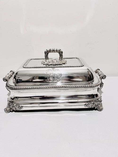 exceptional old sheffield silver plate antique entree dish c1810 - CATEGORY: ANTIQUE SILVER - DATED 1800