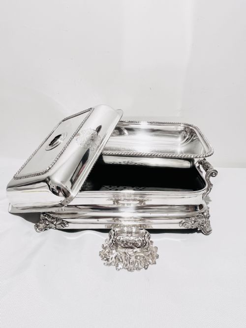 EXCEPTIONAL OLD SHEFFIELD SILVER PLATE ANTIQUE ENTREE DISH C1810 - ADDITIONAL PHOTO 6