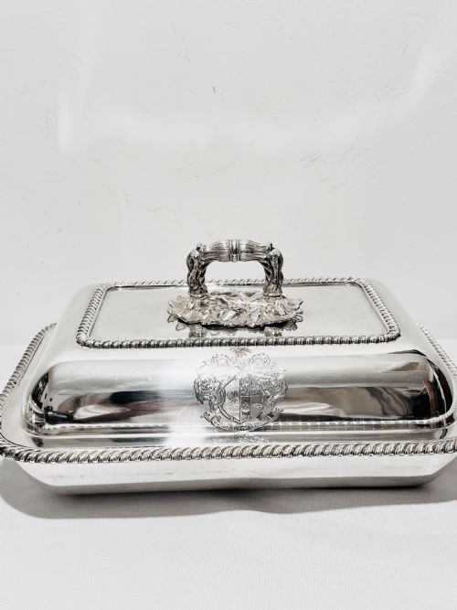 EXCEPTIONAL OLD SHEFFIELD SILVER PLATE ANTIQUE ENTREE DISH C1810 - ADDITIONAL PHOTO 9
