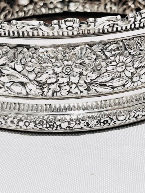 PAIR OF ANTIQUE SILVER PLATED COASTERS BY TIFFANY CO C1880 - ADDITIONAL PHOTO 4