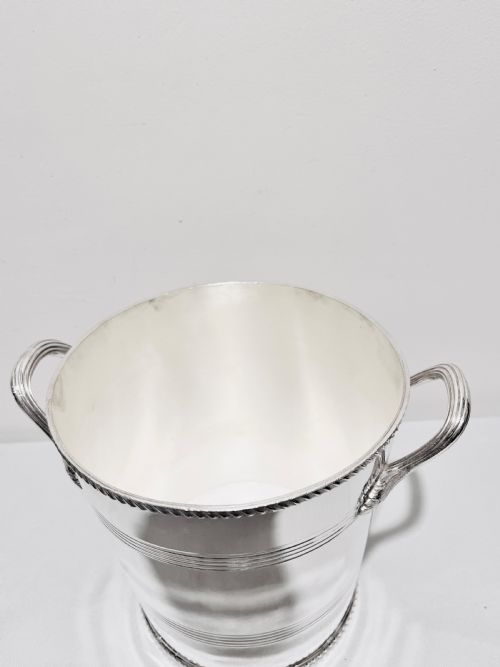 ANTIQUE SILVER PLATED CHAMPAGNE BUCKET OR WINE COOLER BY MAPPIN WEBB C1910 - ADDITIONAL PHOTO 4