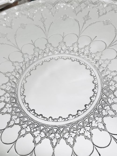 ANTIQUE SILVER PLATED SALVER C1880 BY WHYTOCK SONS DUNDEE SCOTLAND - ADDITIONAL PHOTO 2