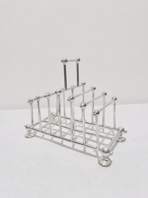 antique silver plated geometric toast rack by william hutton son c1890 - CATEGORY: ANTIQUE SILVER - DATED 1890