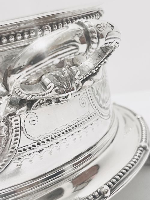ANTIQUE SILVER PLATED SOUFFL DISH C1880 BY MACKAY CUNNINGHAM CO OF EDINBURGH - ADDITIONAL PHOTO 2