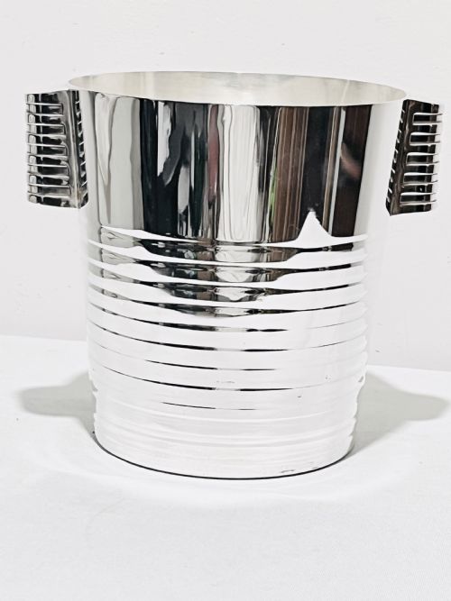 art deco christofle silver plated wine cooler or champagne bucket c1930 - CATEGORY: ANTIQUE SILVER - DATED 1930