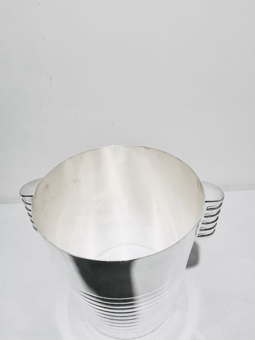 ART DECO CHRISTOFLE SILVER PLATED WINE COOLER OR CHAMPAGNE BUCKET C1930 - ADDITIONAL PHOTO 2
