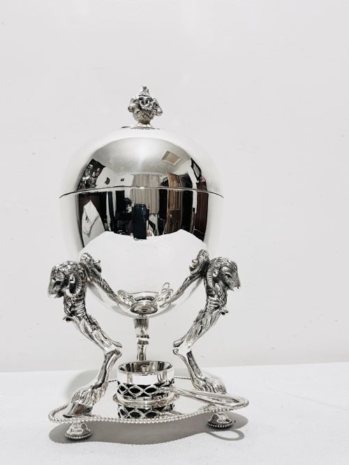 antique silver plated egg boiler c1880 by atkin brothers - CATEGORY: ANTIQUE SILVER - DATED 1880