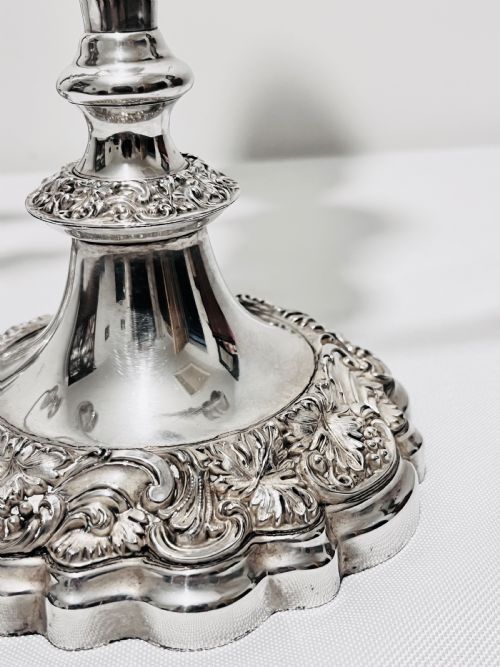 OLD SHEFFIELD SILVER PLATE PAIR CANDELABRA C1830 - ADDITIONAL PHOTO 1