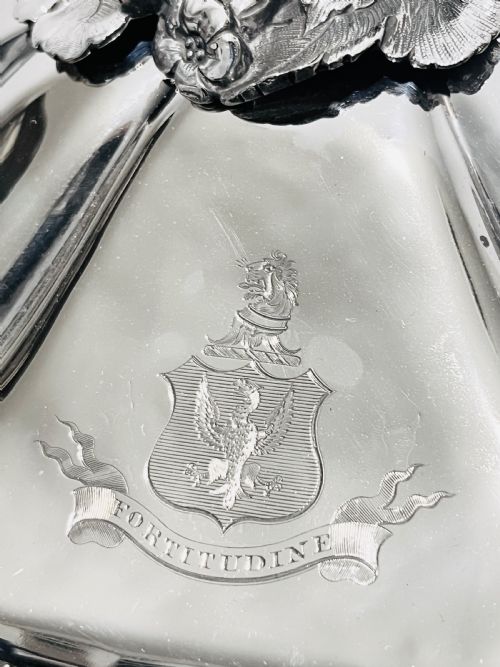 VICTORIAN ANTIQUE SILVER PLATED SOUP TUREEN C1860 - ADDITIONAL PHOTO 3