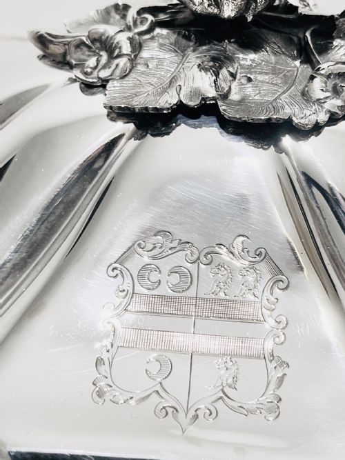 VICTORIAN ANTIQUE SILVER PLATED SOUP TUREEN C1860 - ADDITIONAL PHOTO 5