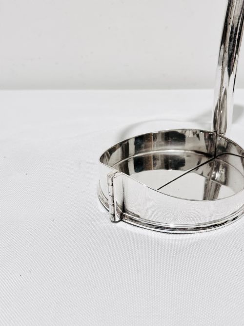 ANTIQUE SILVER PLATED WINE BOTTLE HOLDER BY MAPPIN WEBB C1900 - ADDITIONAL PHOTO 2