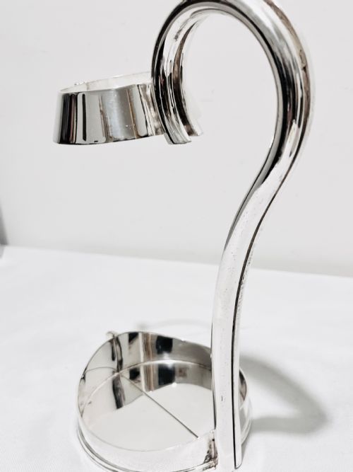 ANTIQUE SILVER PLATED WINE BOTTLE HOLDER BY MAPPIN WEBB C1900 - ADDITIONAL PHOTO 4